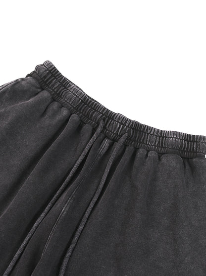 Acid Washed Straight Leg Joggers