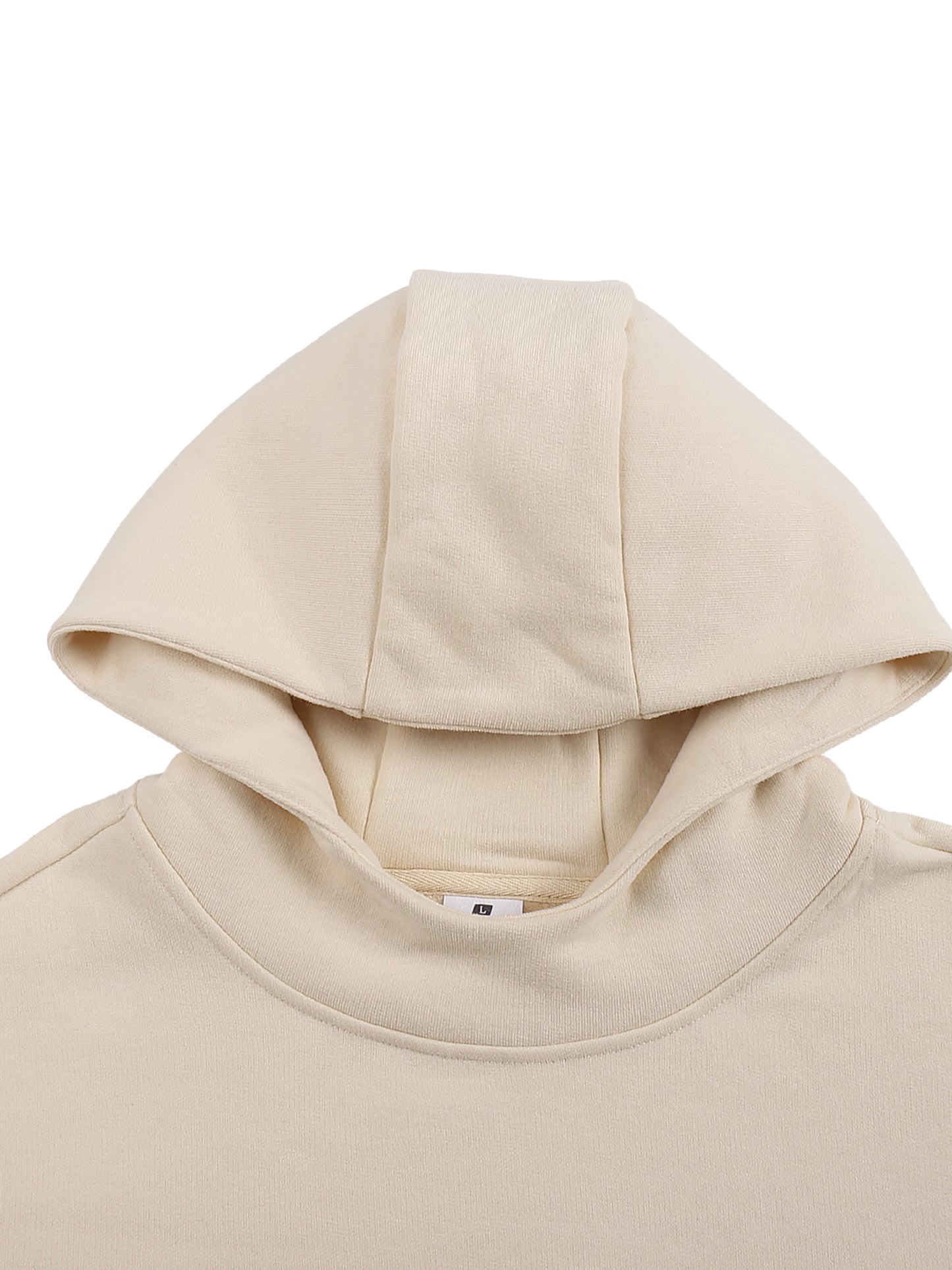 fleeced high neck hoodie