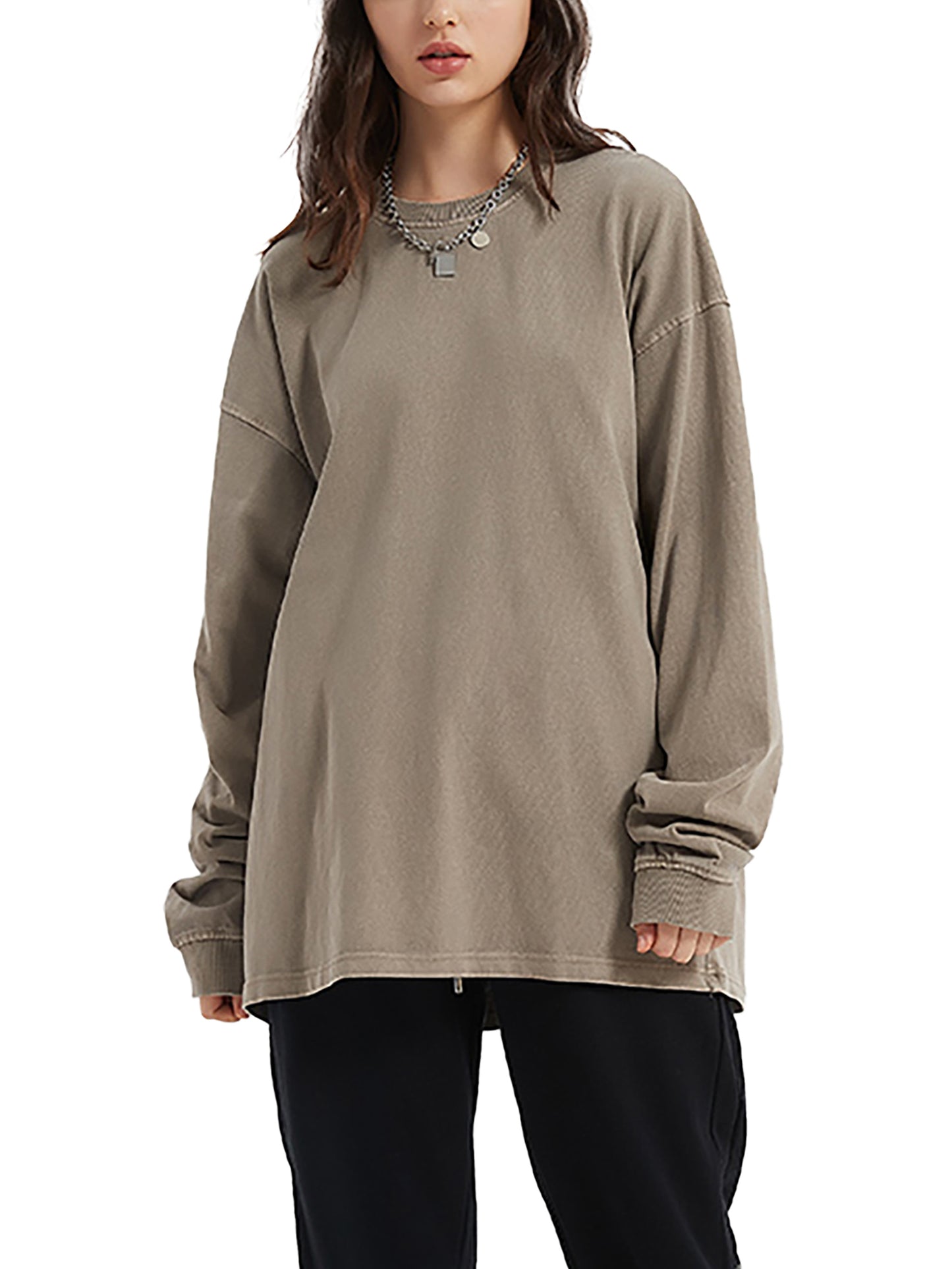 vintage washed long sleeve t-shirt