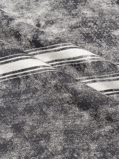 Acid Washed Striped Boxy T-Shirt