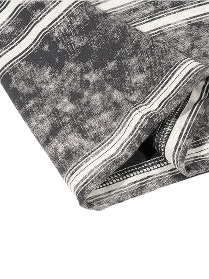 Acid Washed Striped Boxy T-Shirt