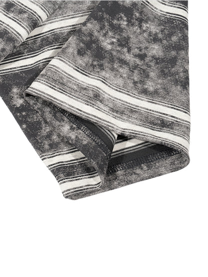 Acid Washed Striped Boxy T-Shirt