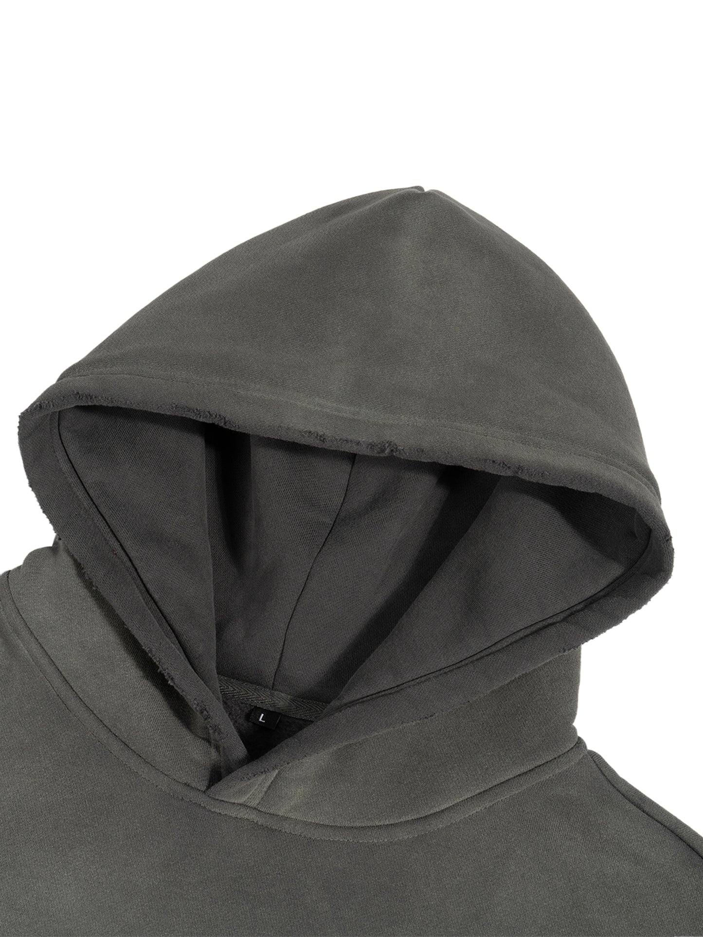 frayed sunfade boxy fleece hoodie