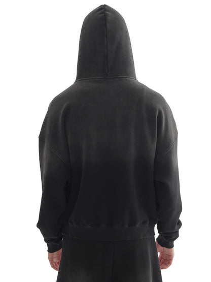 Frayed Sunfade Boxy Fleece Hoodie