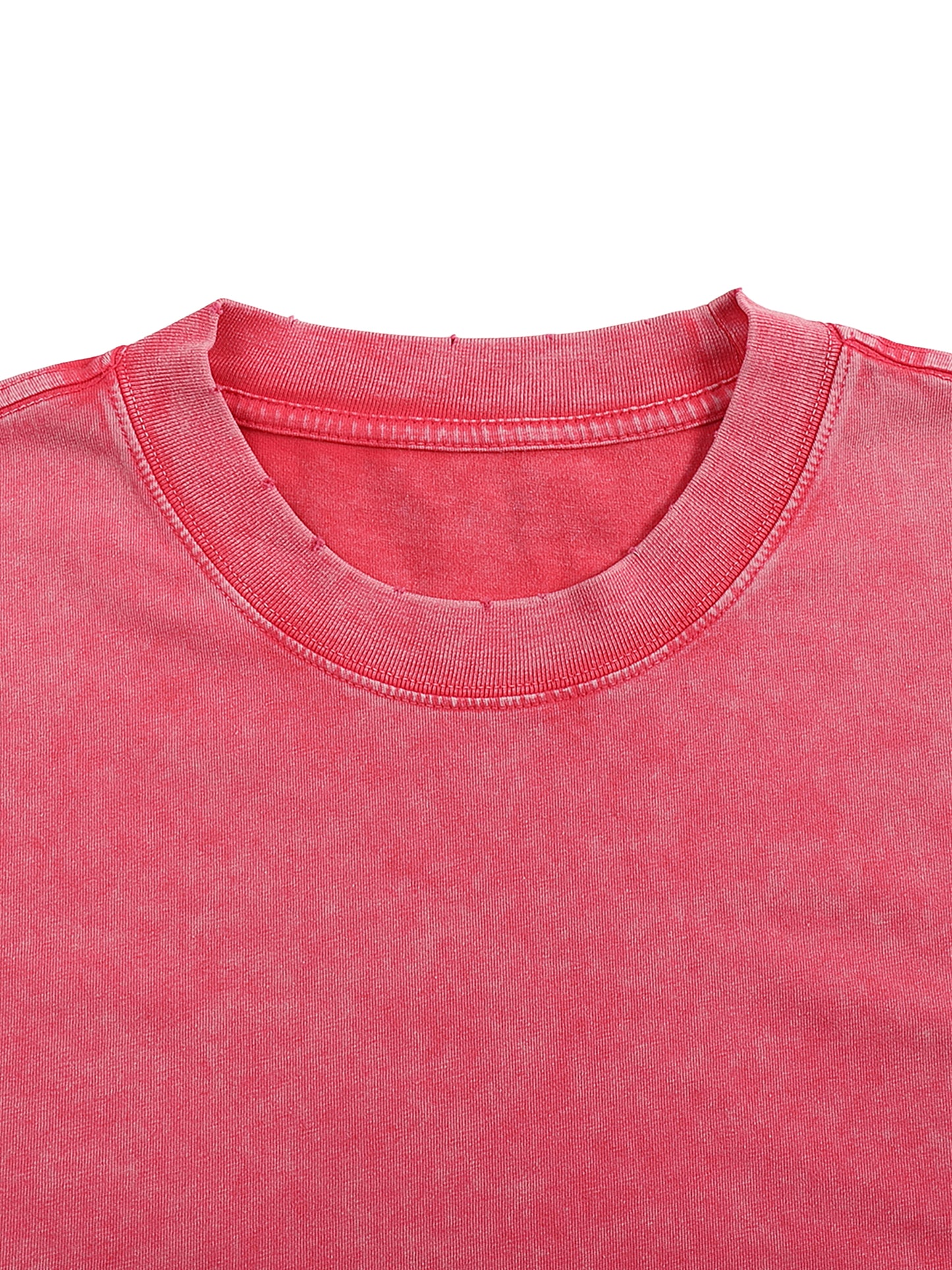 acid washed frayed edge t-shirt