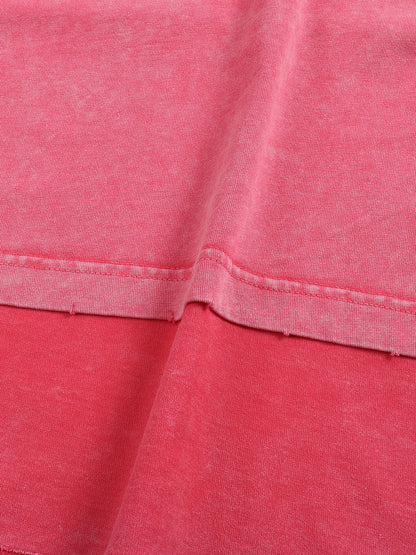 Acid Washed Frayed Edge T-Shirt