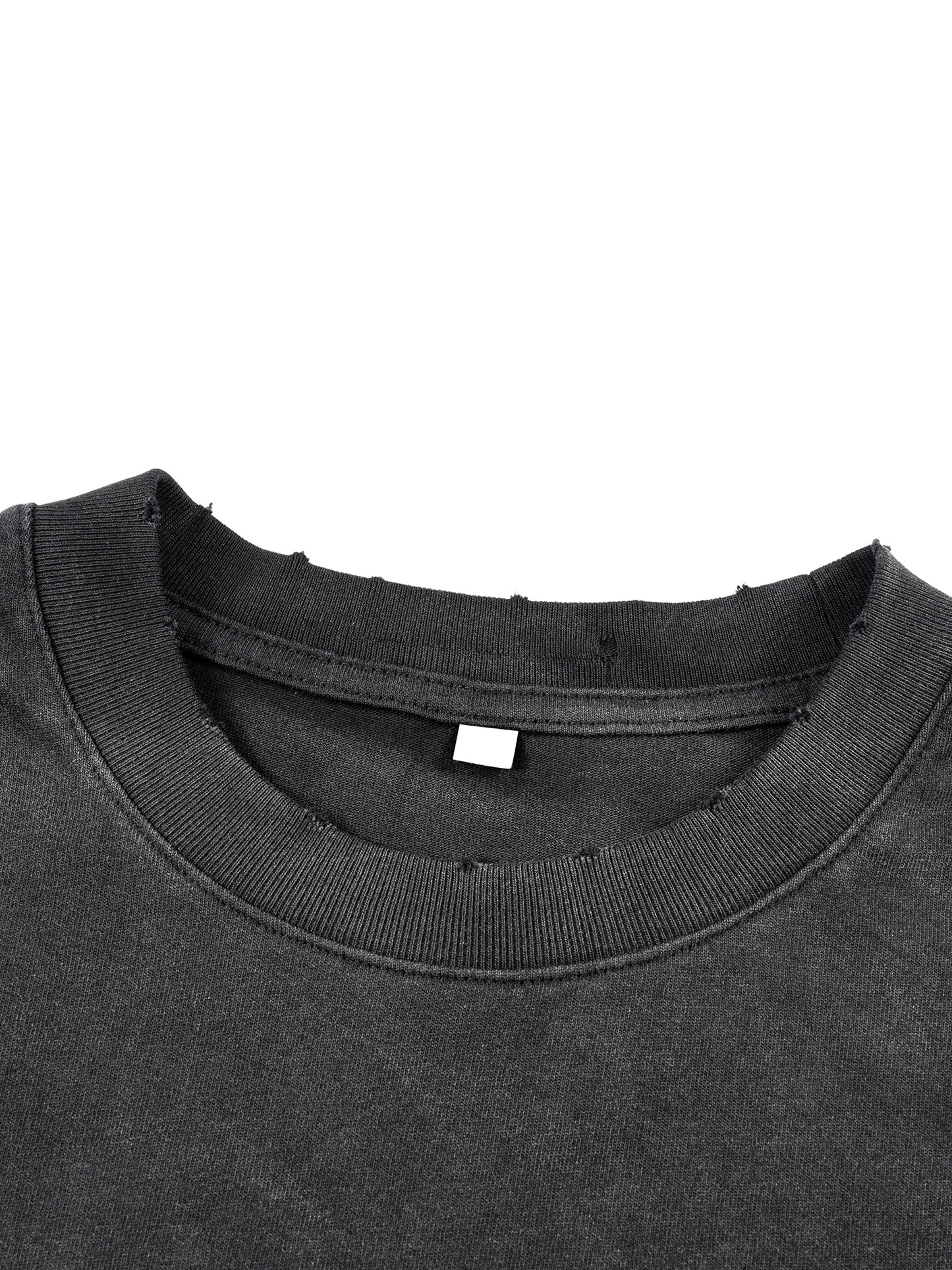 sunfade hand-frayed faux two-piece t-shirt