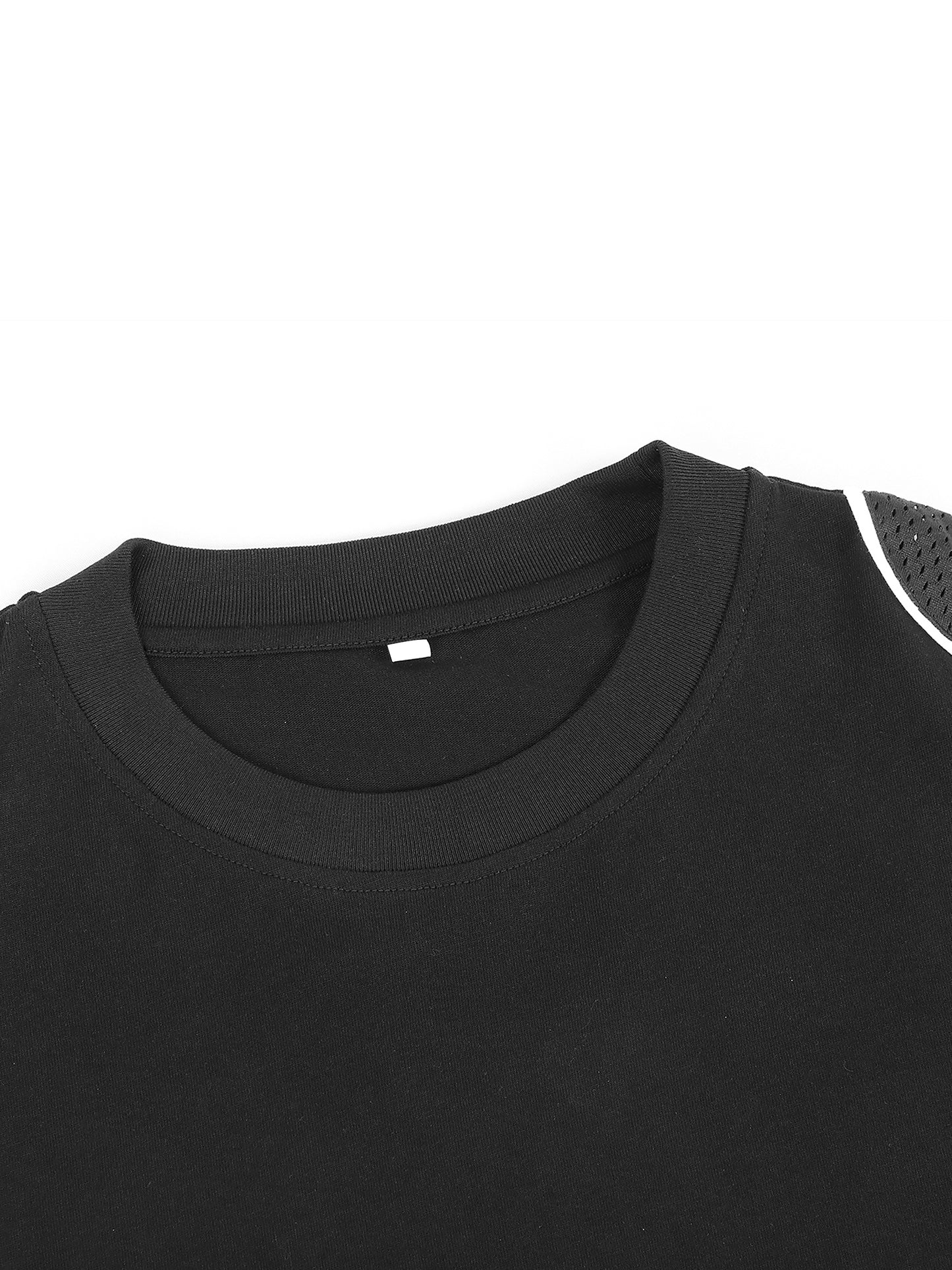 contrast piped panel t-shirt