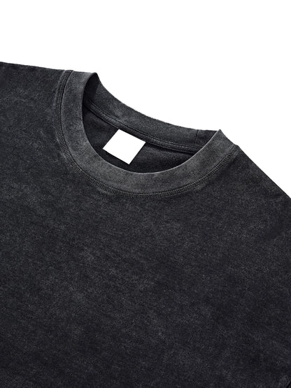 Raw Edge Acid Washed Boxy T-Shirt