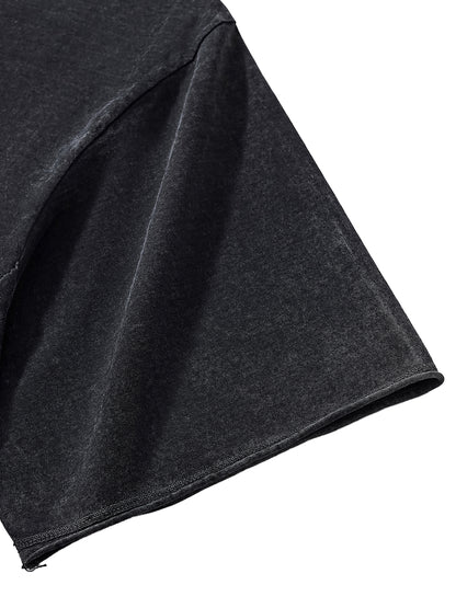 Raw Edge Acid Washed Boxy T-Shirt