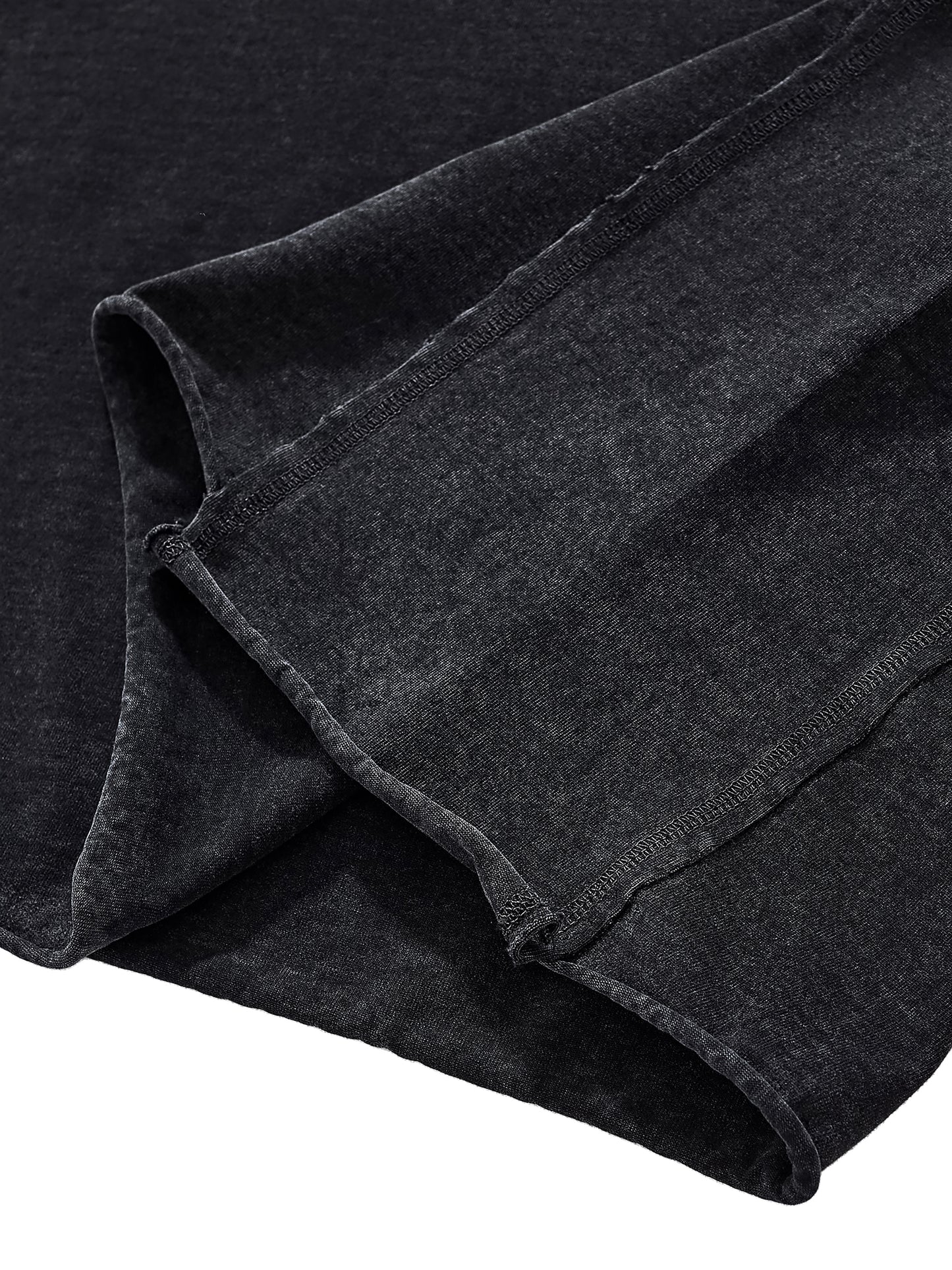 raw edge acid washed boxy t-shirt