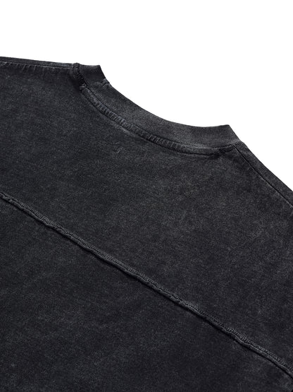 Raw Edge Acid Washed Boxy T-Shirt