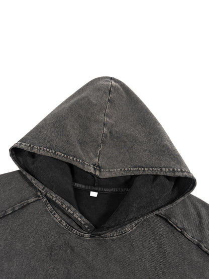 Acid Washed Boxy Hooded Tank Top