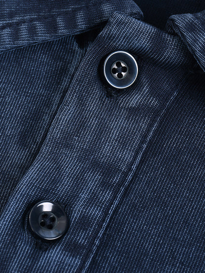 Heavyweight Acid-Washed Polo T-Shirt