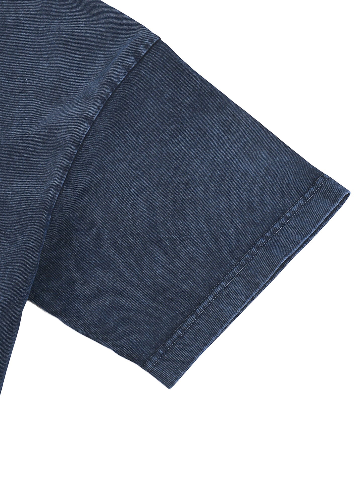 heavyweight acid-washed polo t-shirt