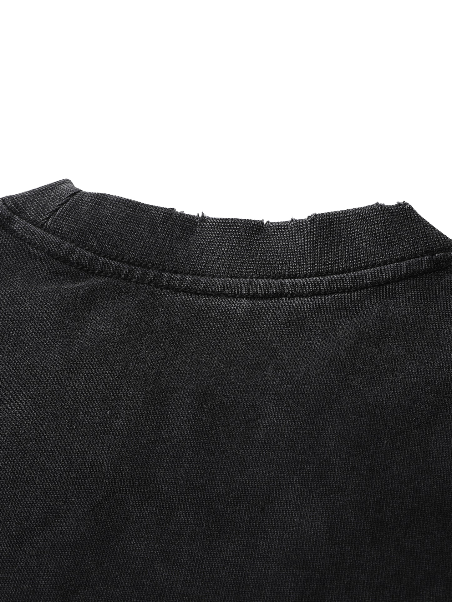 heavyweight vintage washed frayed t-shirt