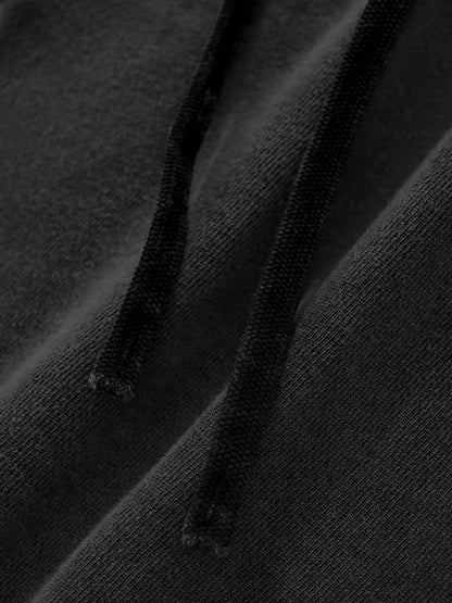 Acid Washed Raw Edge Drawstring Shorts