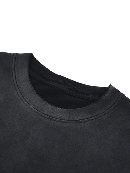 Sun Fade Hand-Frayed Cotton T-Shirt