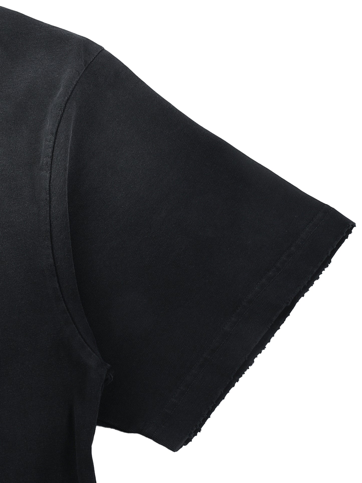 sun fade hand-frayed cotton t-shirt