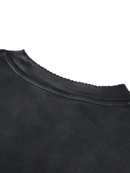 Sun Fade Hand-Frayed Cotton T-Shirt