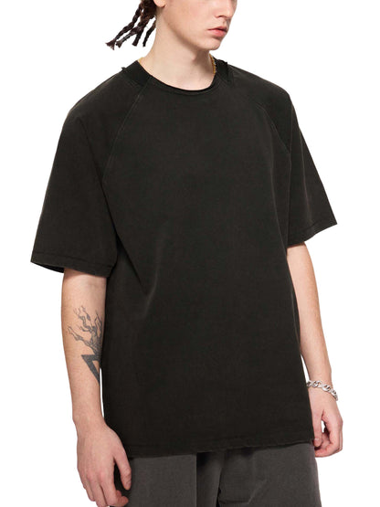 Vintage Washed Raglan Cotton T-Shirt