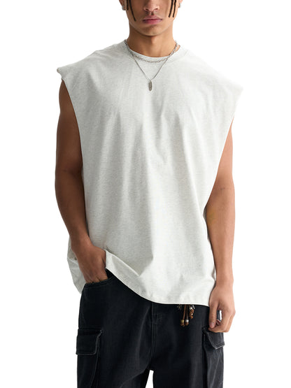 Raw Edge Cotton Tank Top