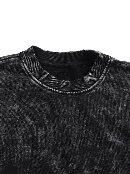 Snow Washed Hand-Frayed Sweatshirt
