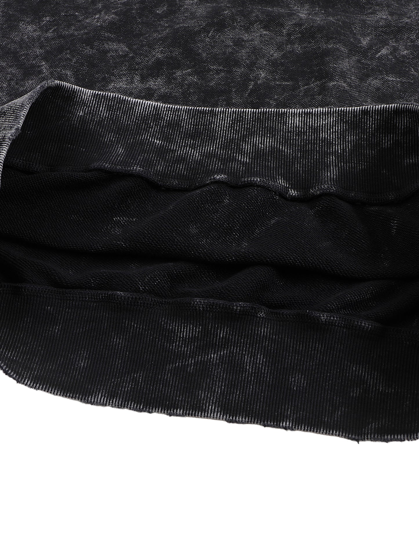 snow washed hand-frayed sweatshirt