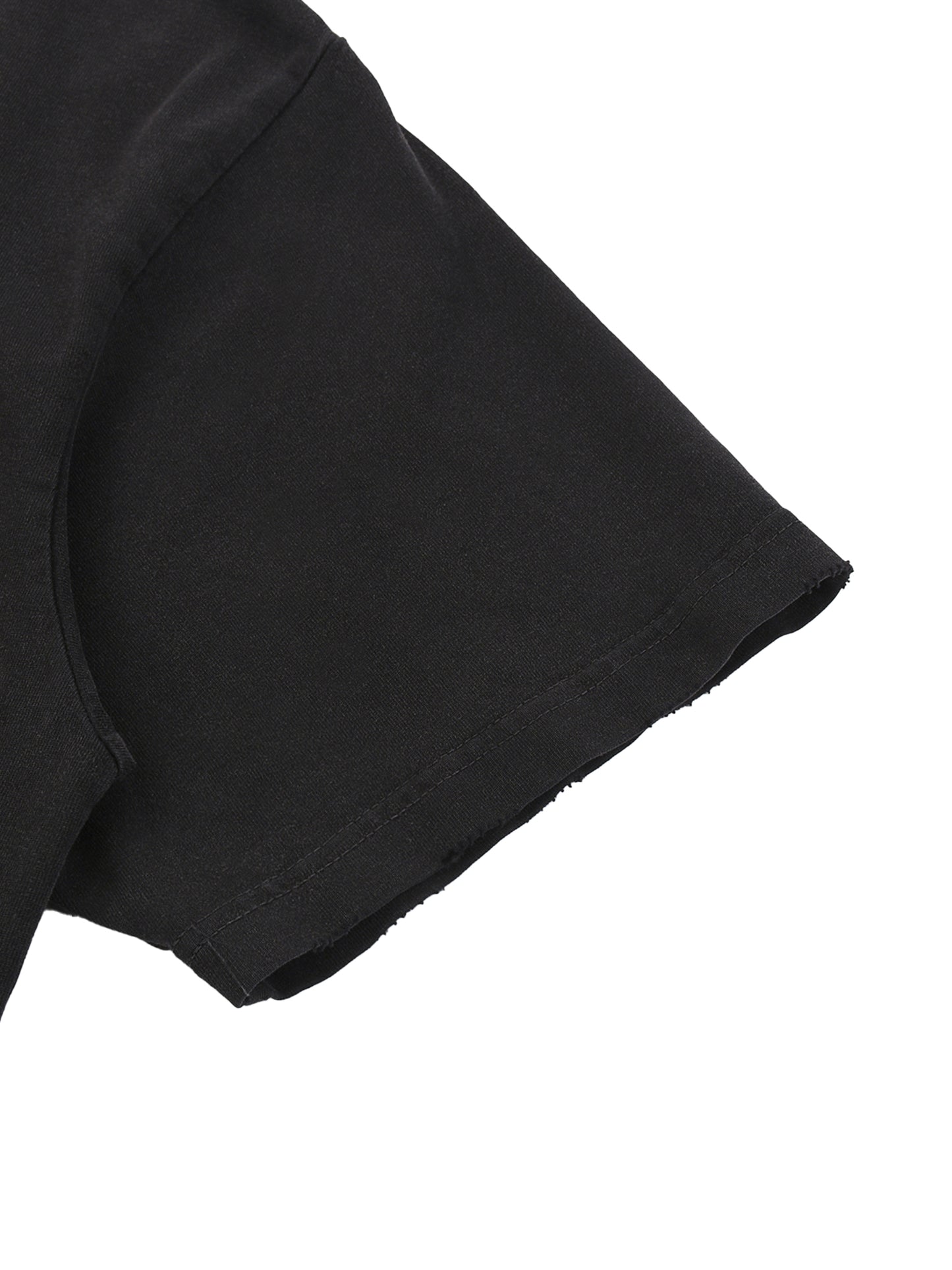 acid washed raw-hem t-shirt