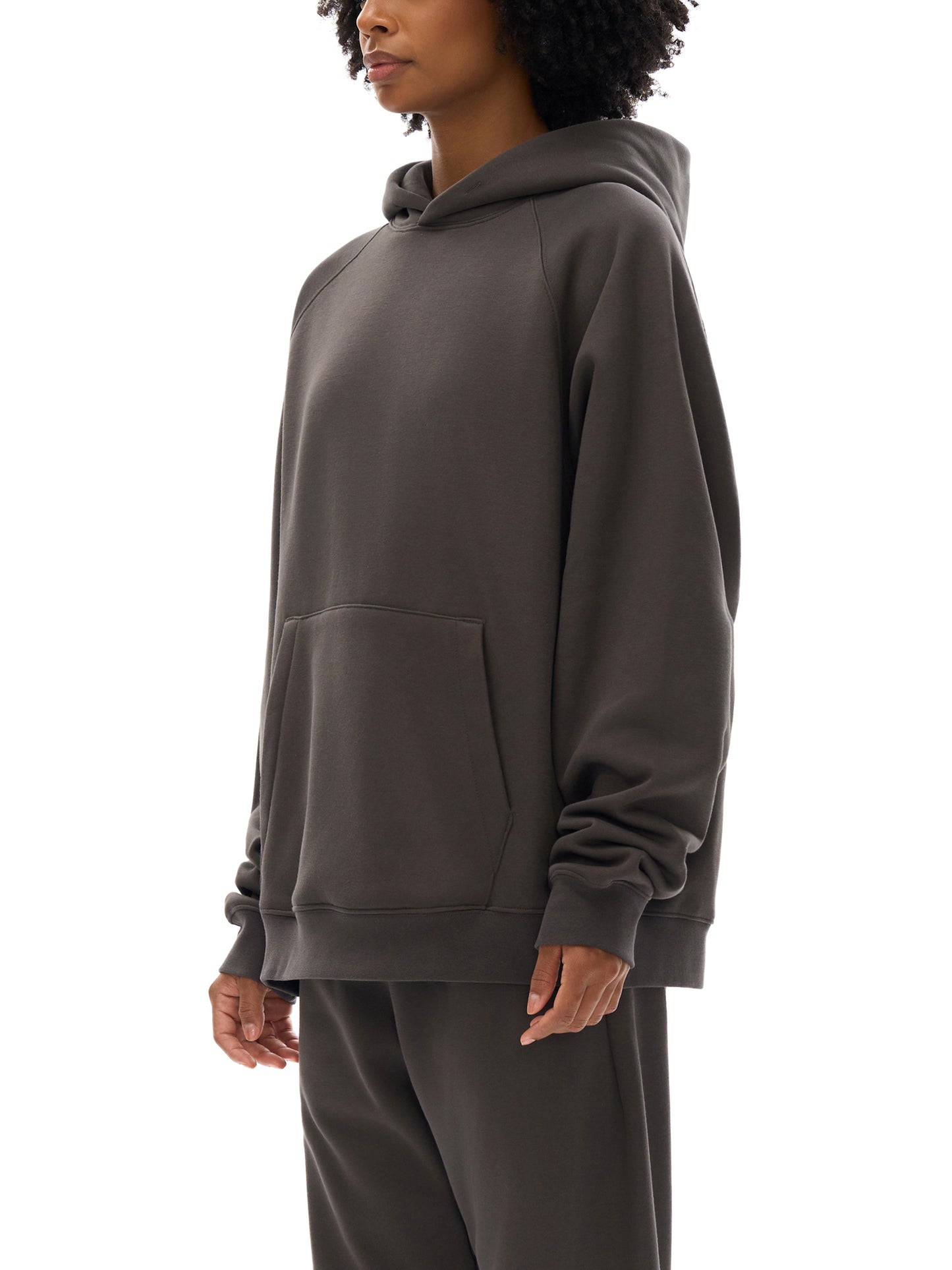 essential raglan sleeve fleece hoodie
