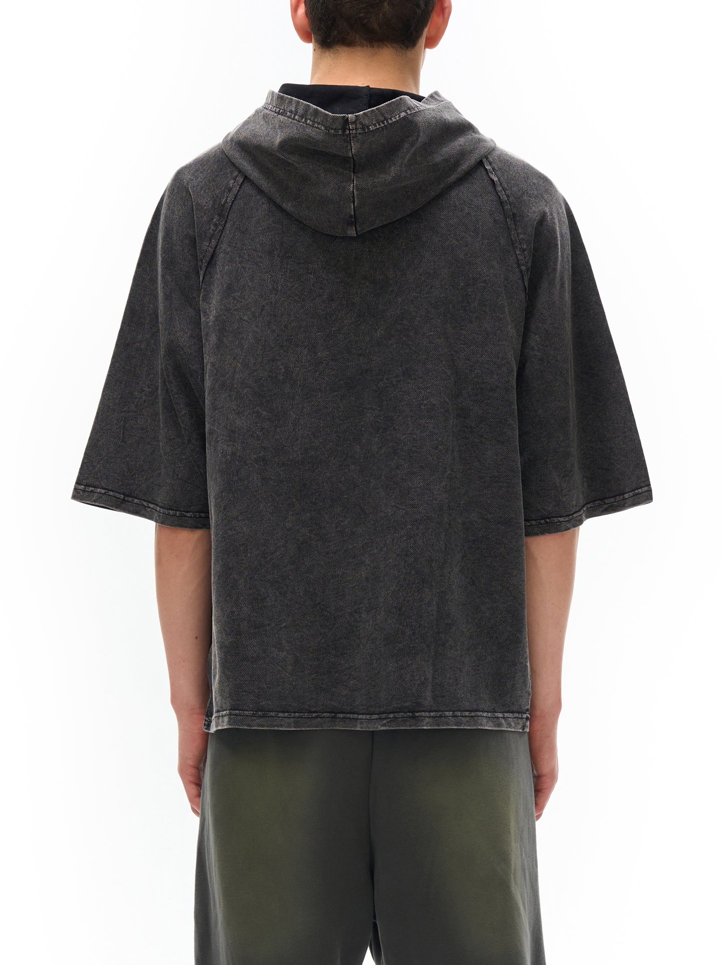 acid washed hooded boxy t-shirt
