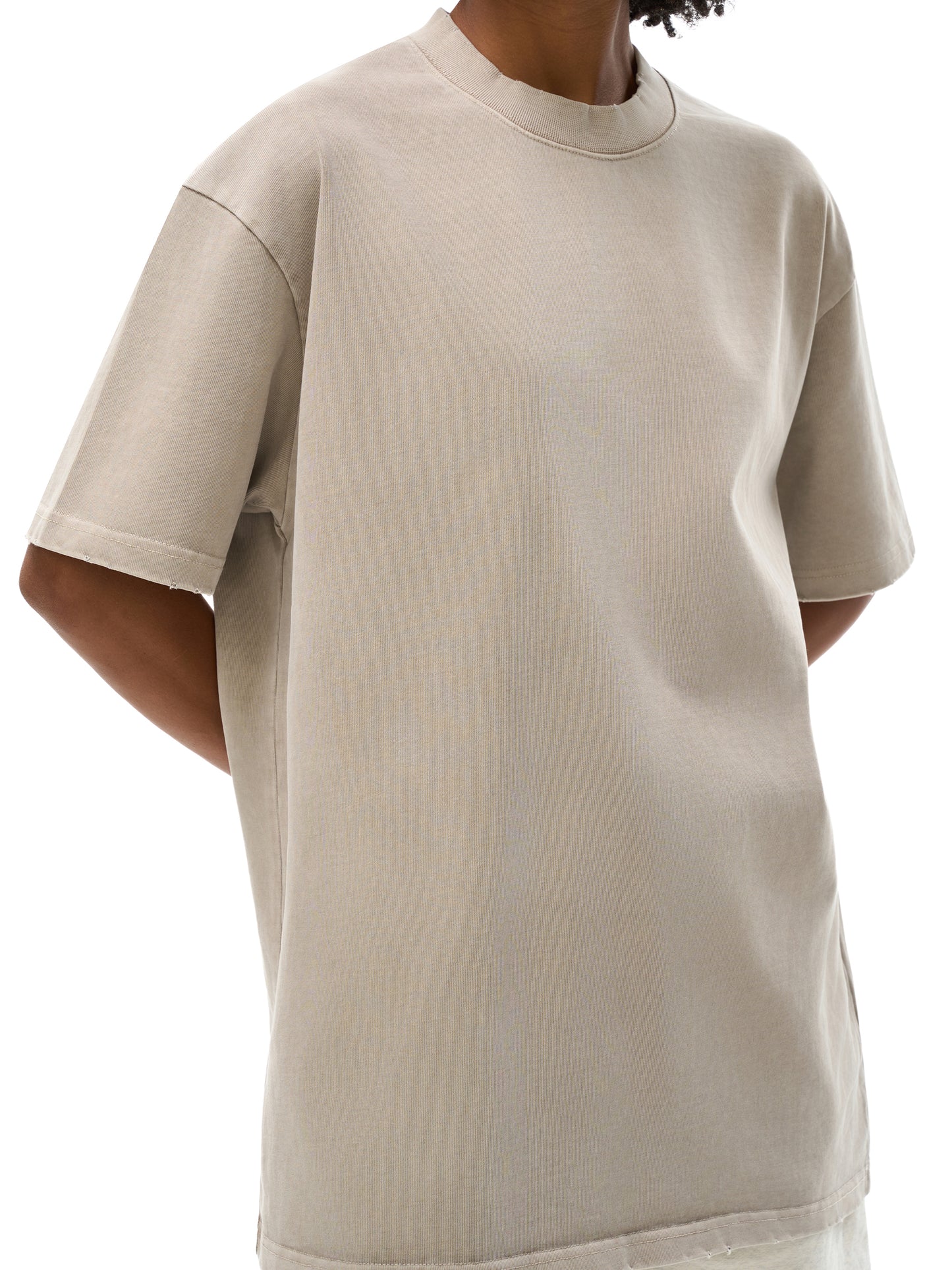 heavyweight vintage washed frayed t-shirt