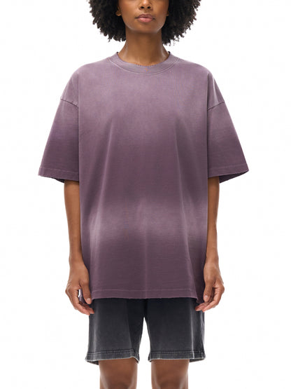 Sun Fade Hand-Frayed Cotton T-Shirt