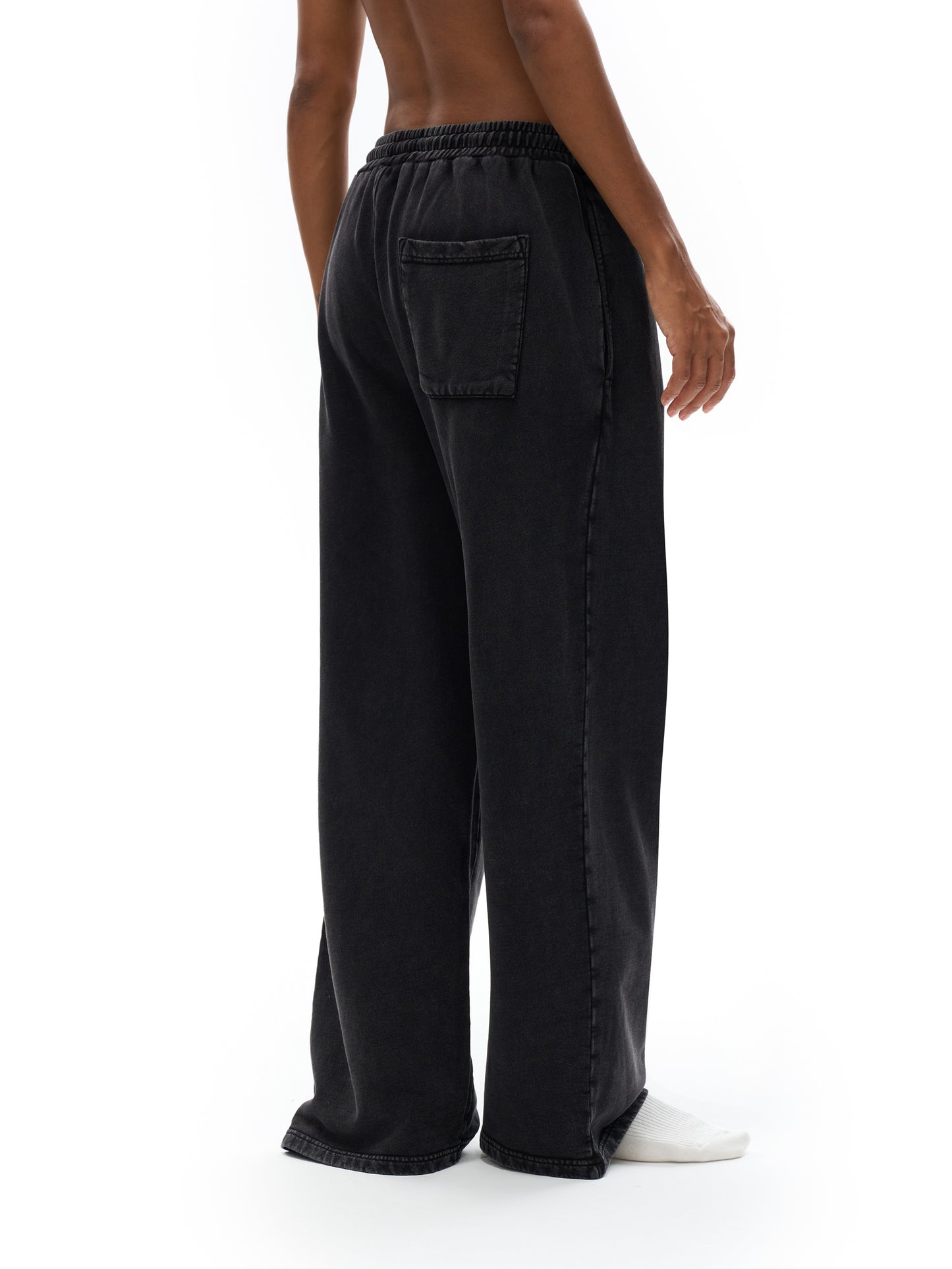 acid washed straight leg joggers