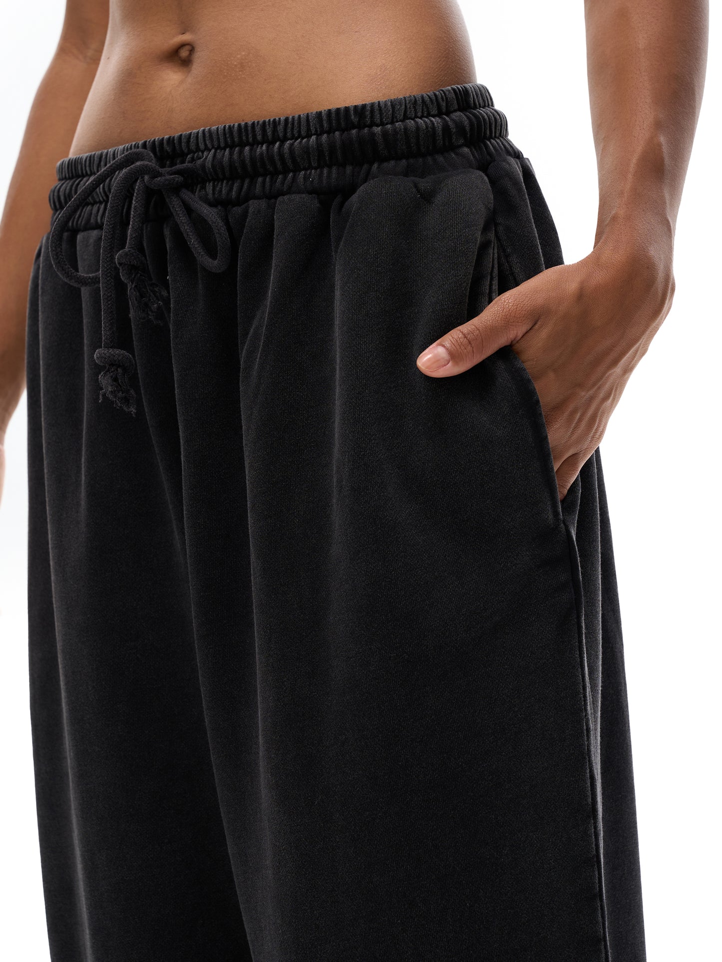 acid washed straight leg joggers