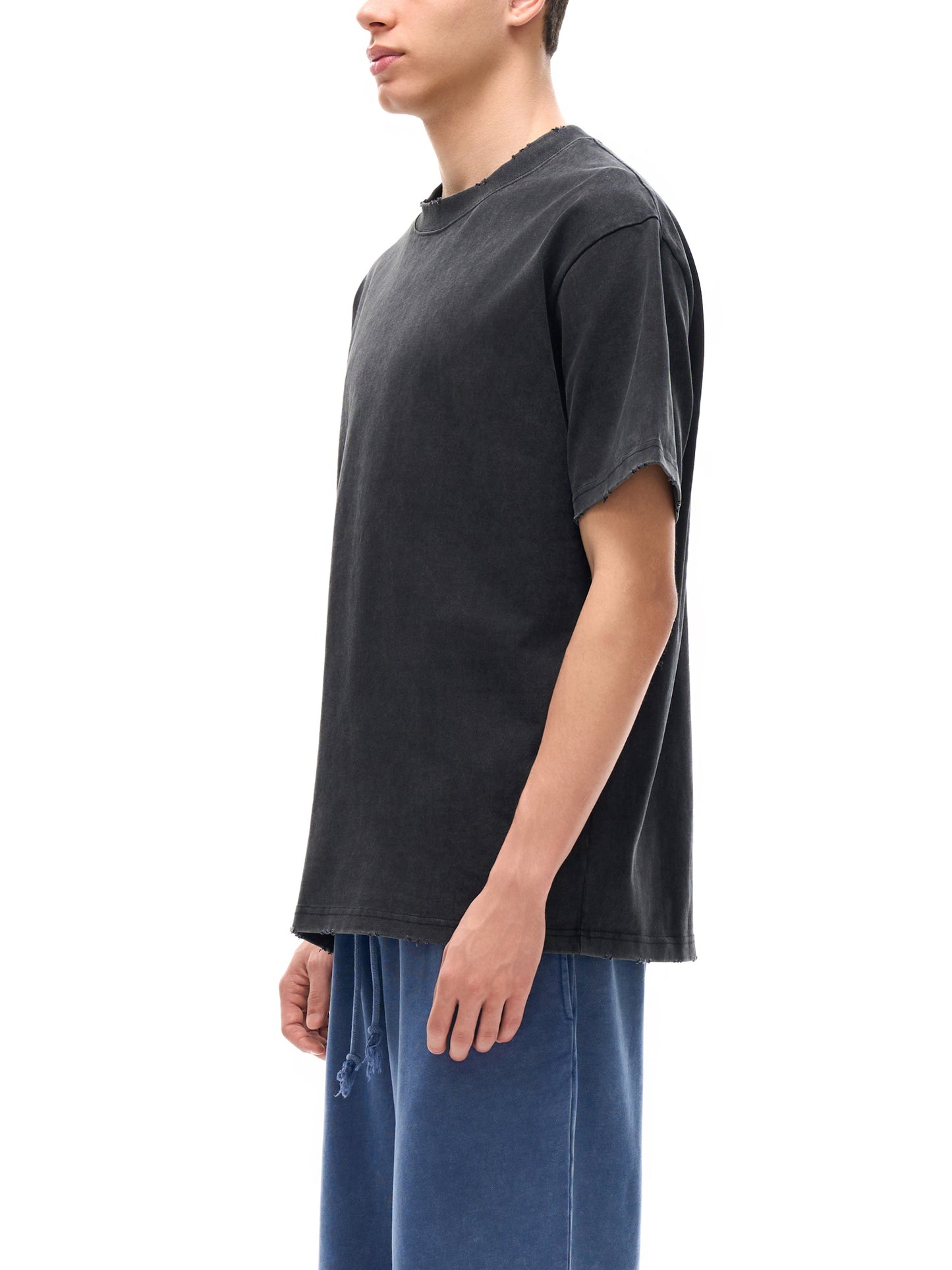 heavyweight vintage washed frayed t-shirt
