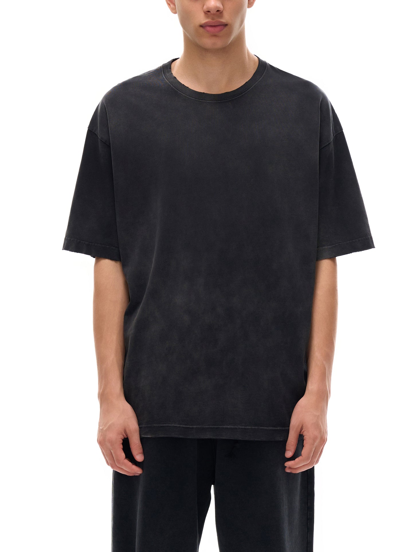 vintage washed hand-frayed t-shirt