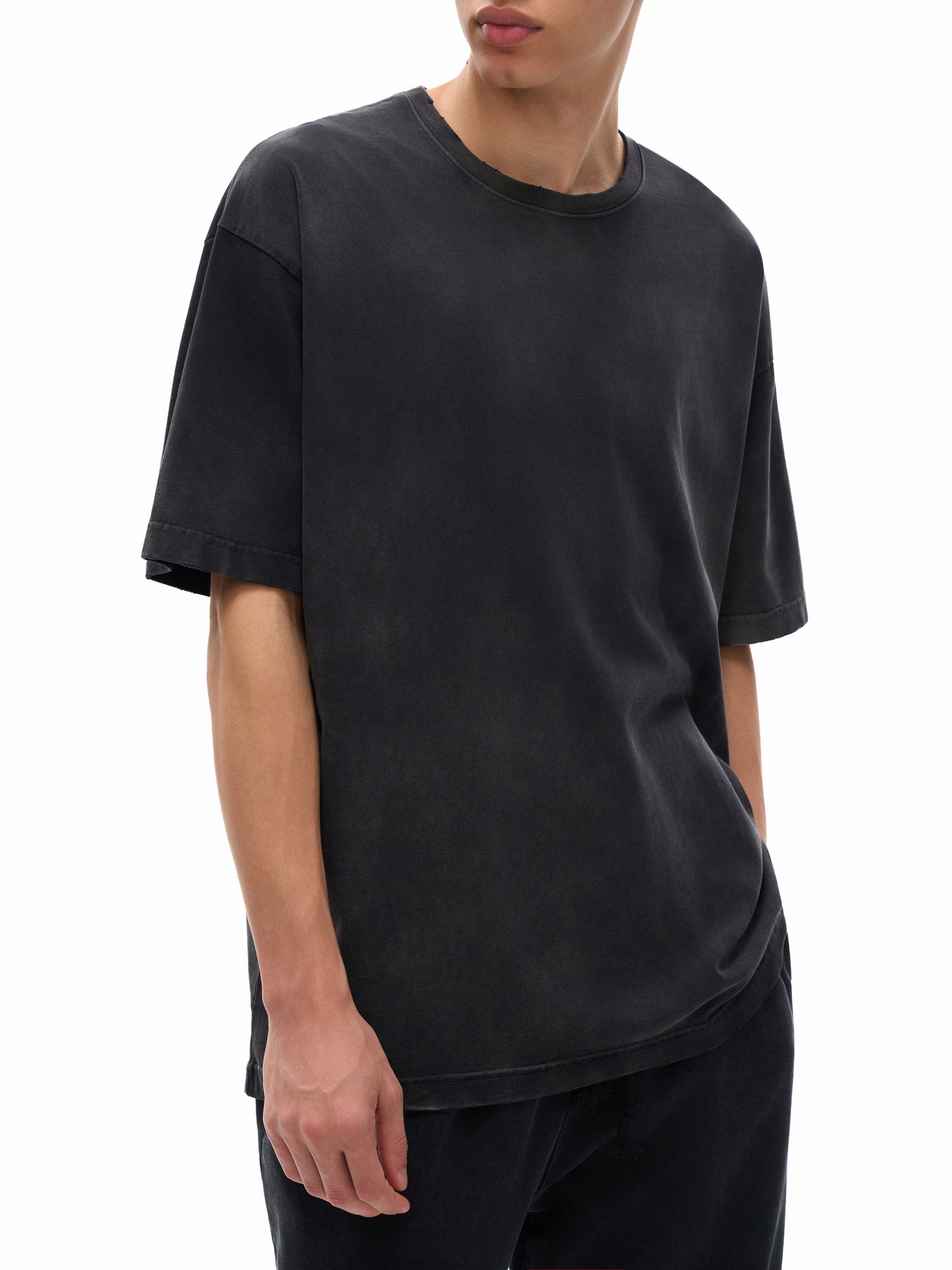 vintage washed hand-frayed t-shirt