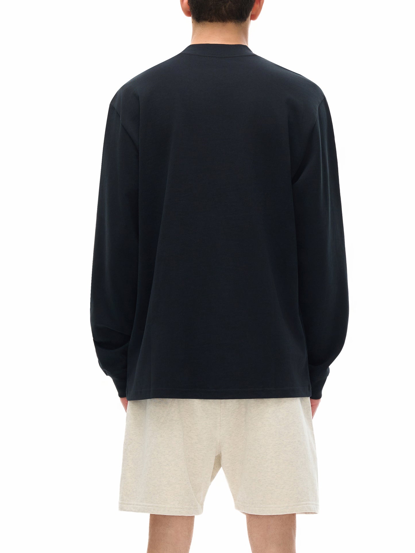 essential non-shrink mock neck sweatshirt