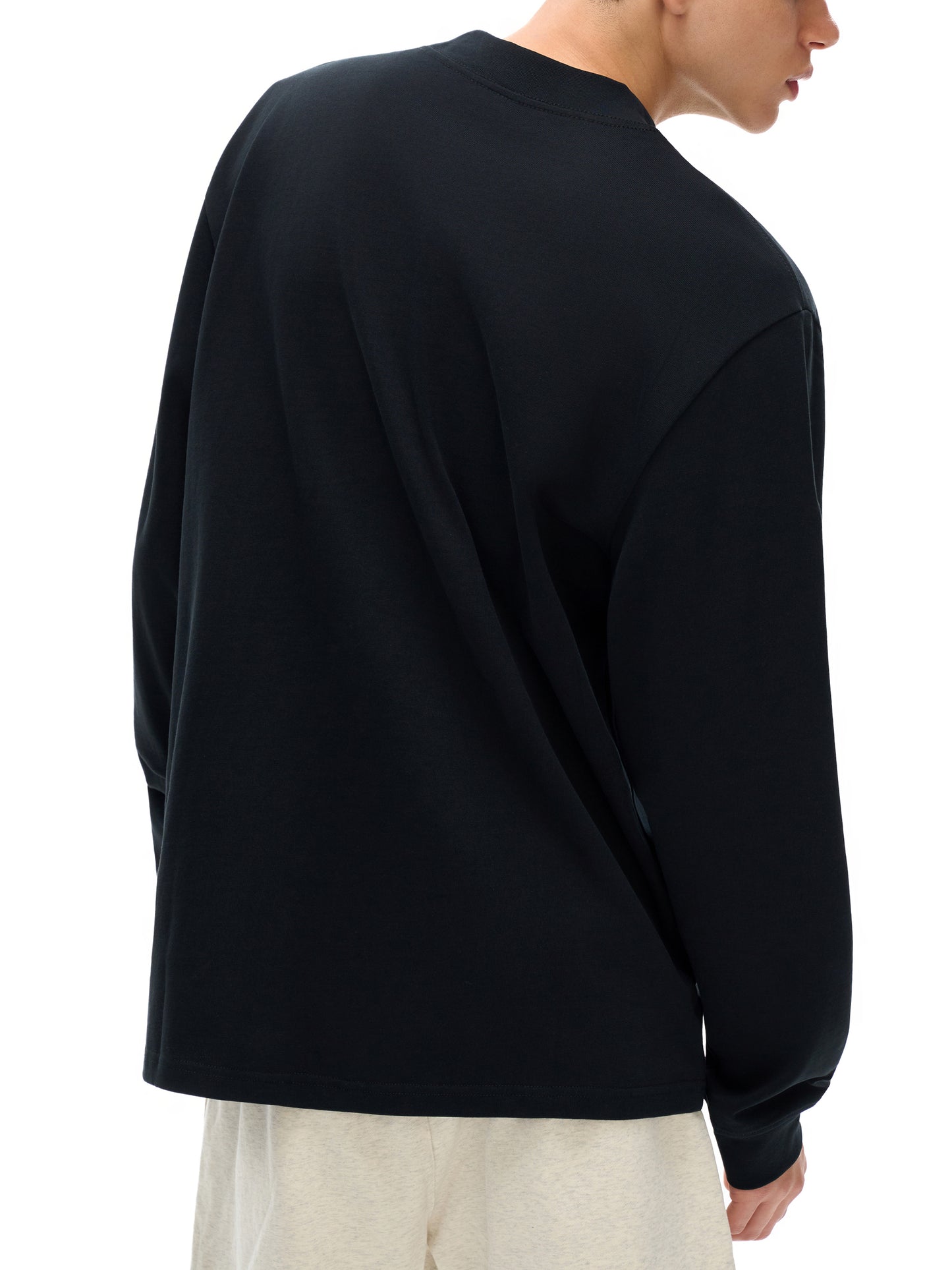 essential non-shrink mock neck sweatshirt