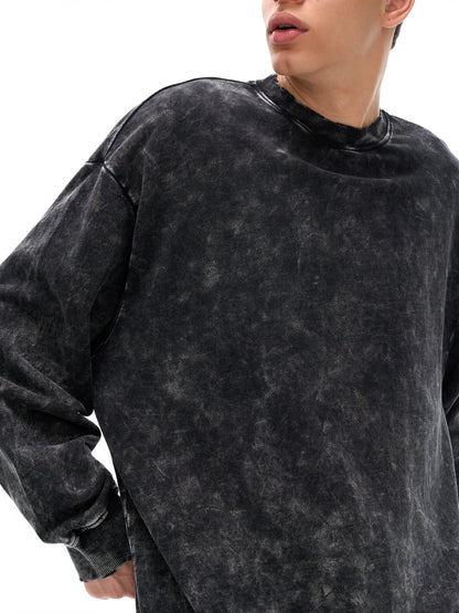 Snow Washed Hand-Frayed Sweatshirt