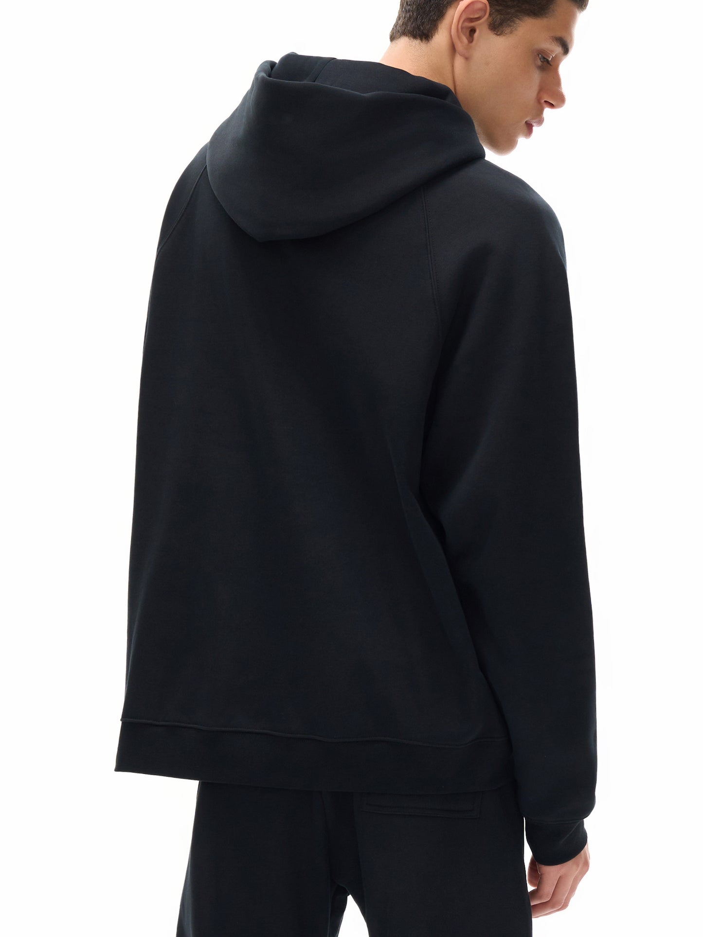 essential raglan sleeve fleece hoodie