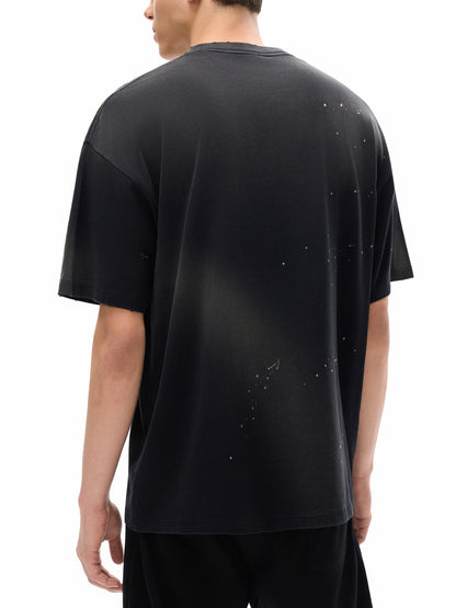 Hand-Frayed Sunfade Paint Splatter T-Shirt
