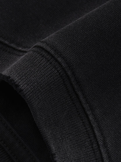 Snow Wash Raw Edge Cotton T-Shirt