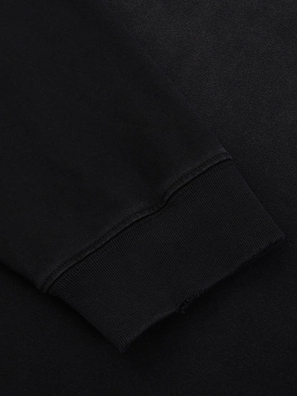 Snow Wash Raw Edge Cotton T-Shirt