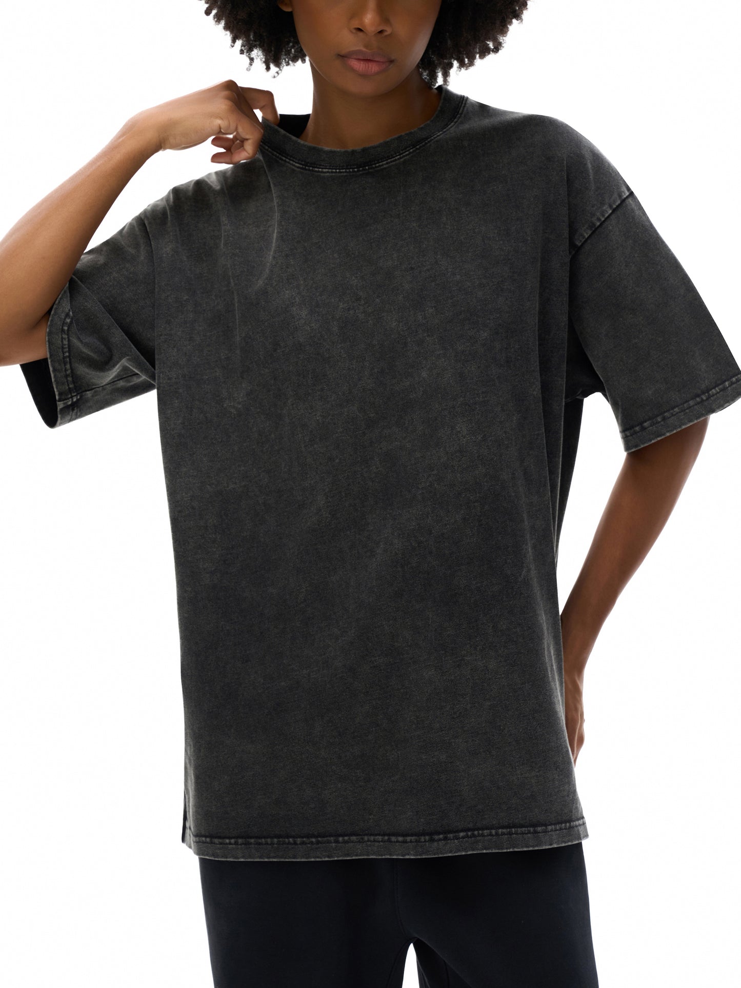 acid washed oversized cotton t-shirt