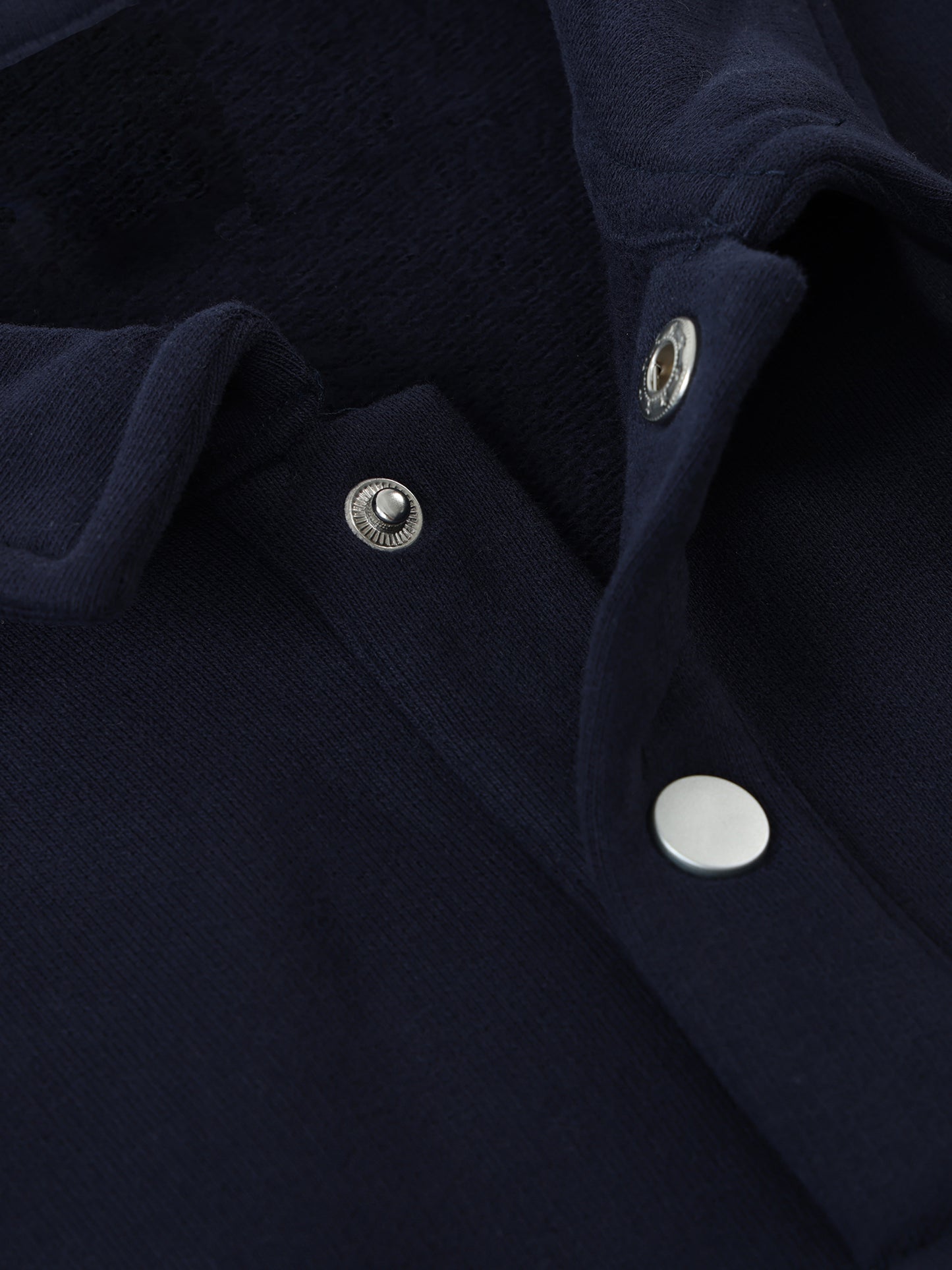 heavyweight polo-collar sweatshirt