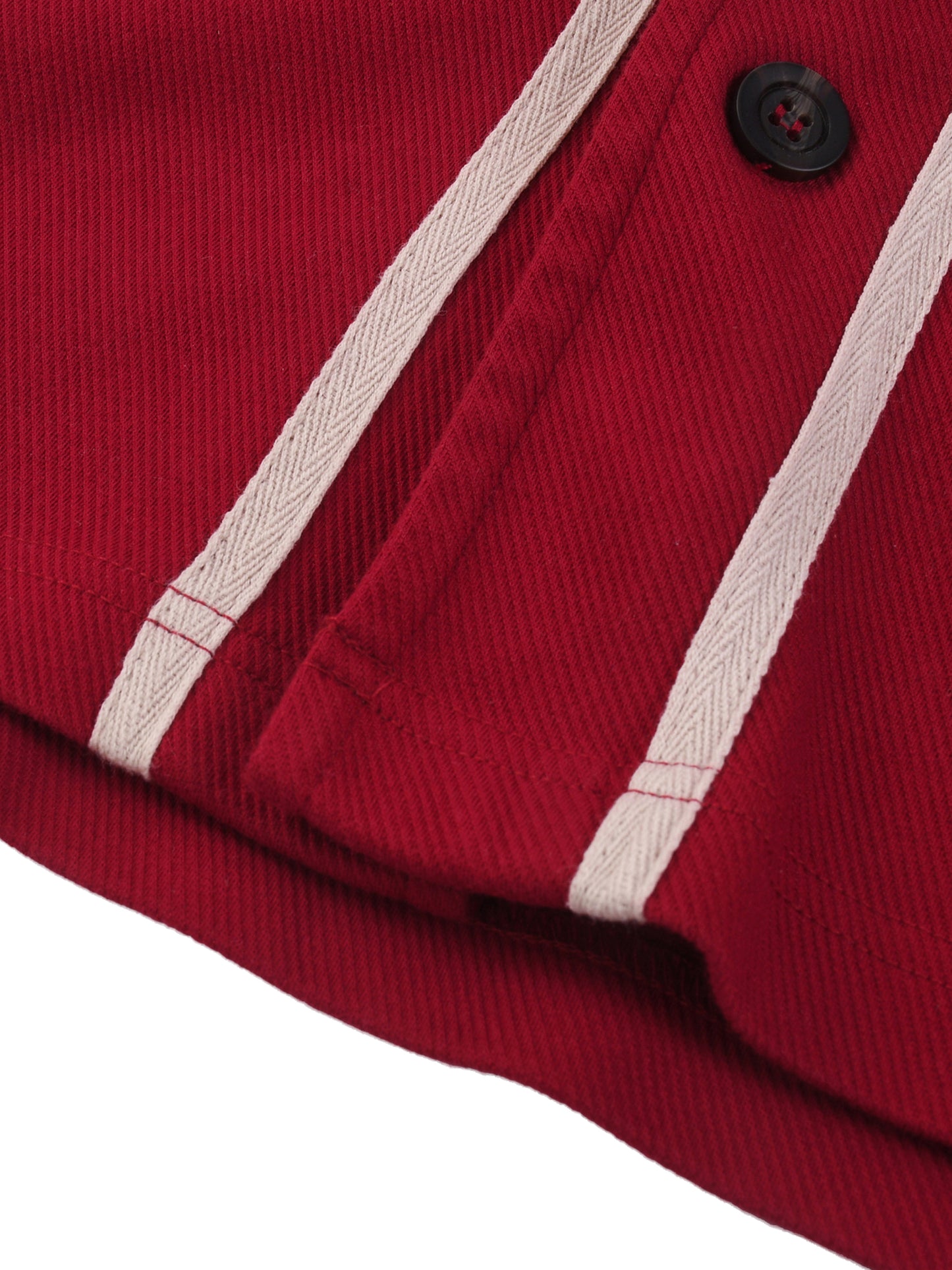 contrast piped button-up jersey