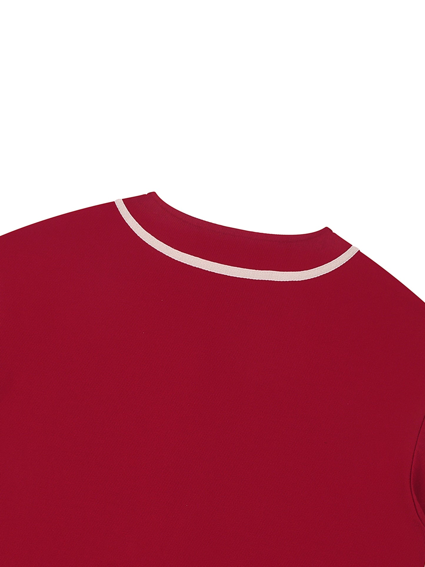 contrast piped button-up jersey