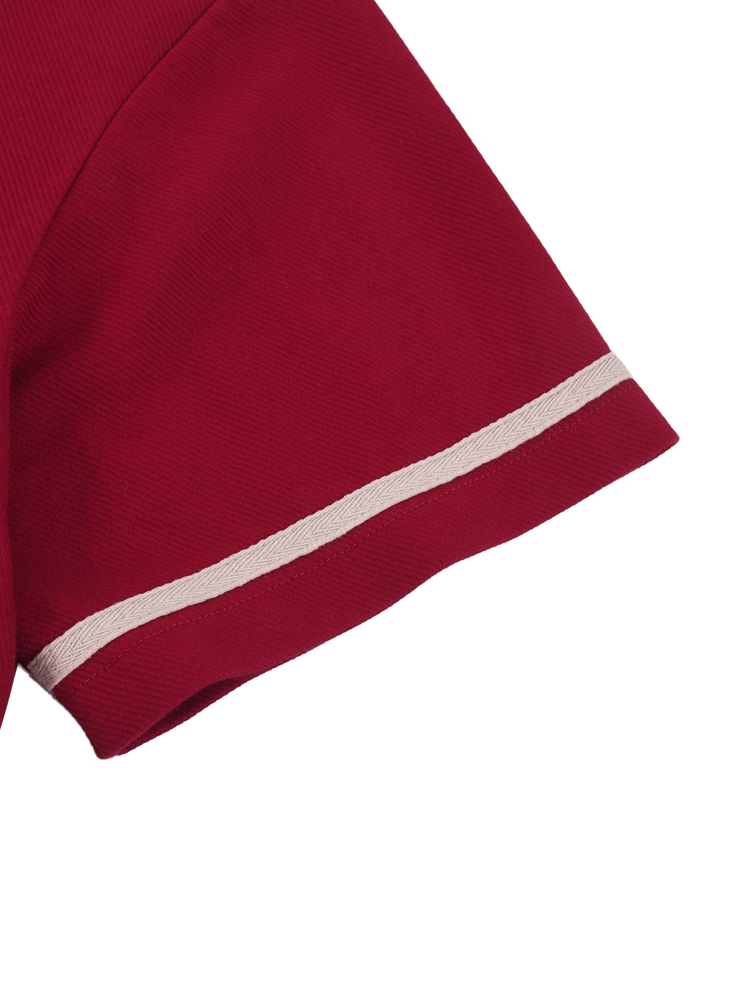 contrast piped button-up jersey